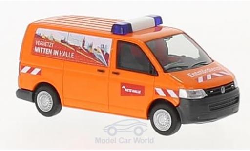 Coche miniatura Volkswagen T5 1/87 Rietze Entstörungsdienst Gas - Netz Halle Volkswagen T5 1/87 Rietze Entstörungsdienst Gas - Netz Halle coche miniatura