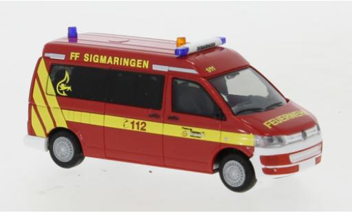Coche miniatura Volkswagen T5 1/87 Rietze Feuerwehr Sigmaringen 2010 Volkswagen T5 1/87 Rietze Feuerwehr Sigmaringen 2010 coche miniatura