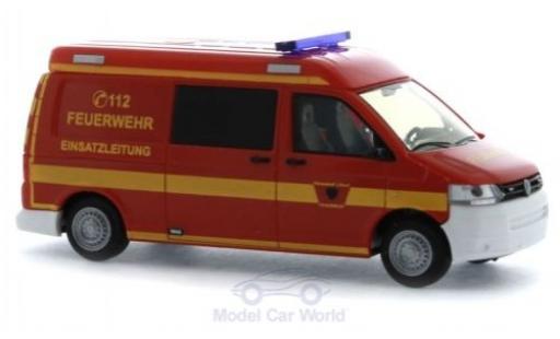 Coche miniatura Volkswagen T5 1/87 Rietze Halbbus Feuerwehr Lübeck Volkswagen T5 1/87 Rietze Halbbus Feuerwehr Lübeck coche miniatura