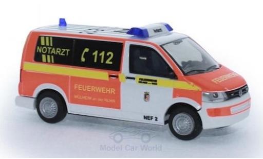 Coche miniatura Volkswagen T5 1/87 Rietze Notarzt Feuerwehr Mühlheim/Ruhr Volkswagen T5 1/87 Rietze Notarzt Feuerwehr Mühlheim/Ruhr coche miniatura