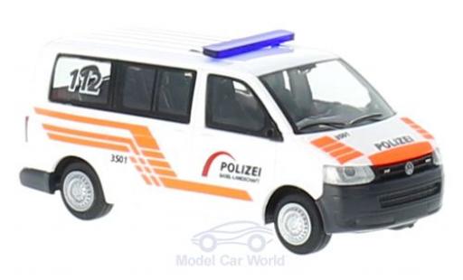 Coche miniatura Volkswagen T5 1/87 Rietze Polizei Baselland (CH) ohne Vitrine Volkswagen T5 1/87 Rietze Polizei Baselland (CH) ohne Vitrine coche miniatura