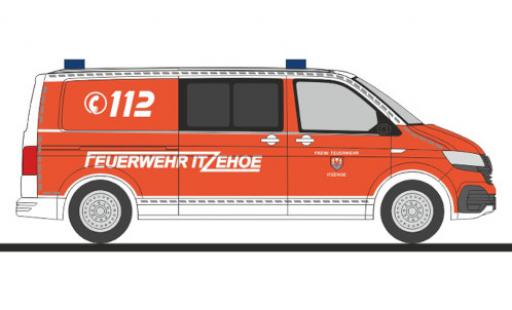 Volkswagen T6 1/87 Rietze .1 Bus Feuerwehr Itzehoe coche miniatura