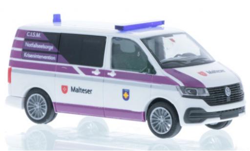 Volkswagen T6 1/87 Rietze .1 Bus Malteser Wilhelmshaven coche miniatura