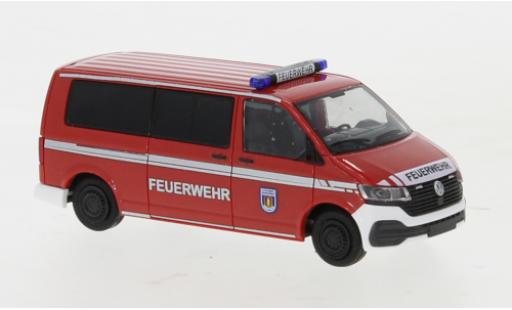 Volkswagen T6 1/87 Rietze .1 Feuerwehr Genthin plus long empattement coche miniatura