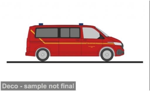 Volkswagen T6 1/87 Rietze .1 Forschungszentrum Jülich - Werkfeuerwehr 1:87 coche miniatura