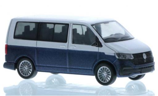 Coche miniatura Volkswagen T6 1/87 Rietze .1 gris/metalico azul court- empattement Volkswagen T6 1/87 Rietze .1 gris/metalico azul court- empattement coche miniatura
