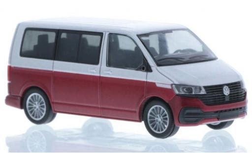 Coche miniatura Volkswagen T6 1/87 Rietze .1 gris/rojo court- empattement Volkswagen T6 1/87 Rietze .1 gris/rojo court- empattement coche miniatura