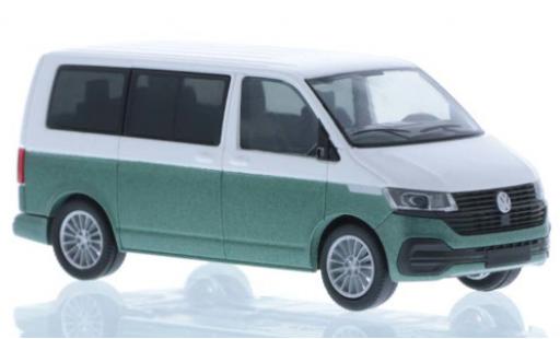 Volkswagen T6 1/87 Rietze .1 blanco/metalico verde court- empattement coche miniatura