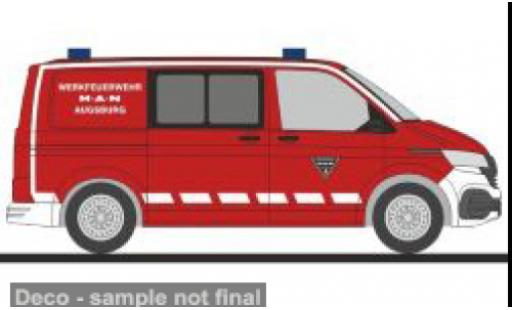 Volkswagen T6 1/87 Rietze .1 Werkfeuerwehr MAN Augsburg 1:87 coche miniatura