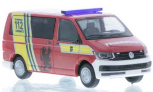 Volkswagen T6 1/87 Rietze Bus Feuerwehr Chemnitz coche miniatura
