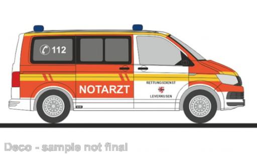 Volkswagen T6 1/87 Rietze Bus Rettungsdienst Leverkusen 1:87 coche miniatura
