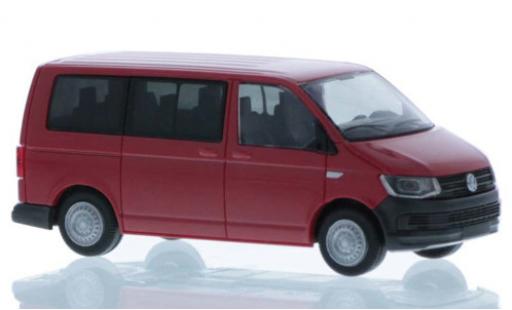 Coche miniatura Volkswagen T6 1/87 Rietze Bus rojo court- empattement Volkswagen T6 1/87 Rietze Bus rojo court- empattement coche miniatura