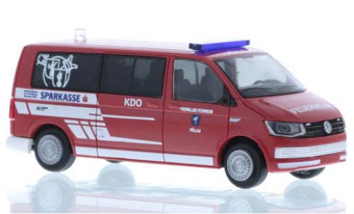 Volkswagen T6 1/87 Rietze Feuerwehr Pöllau (AT) plus long empattement coche miniatura