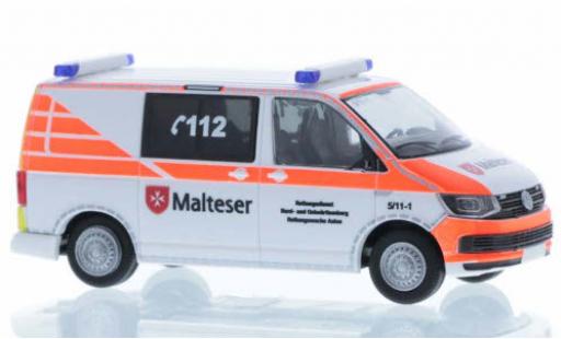 Volkswagen T6 1/87 Rietze Malteser Aalen court- empattement coche miniatura