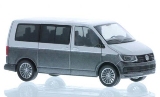 Coche miniatura Volkswagen T6 1/87 Rietze gris/metalico gris court- empattement Volkswagen T6 1/87 Rietze gris/metalico gris court- empattement coche miniatura