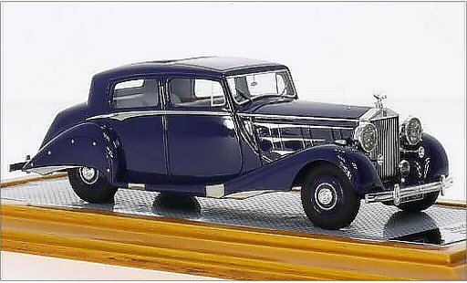 Rolls Royce Phantom Hooper 1/43 Ilario III Sedanca De Ville azul RHD 1937 coche miniatura