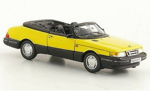 Saab 900 Cabriolet 1/87 Neo Descapotable amarillo 1987 coche miniatura
