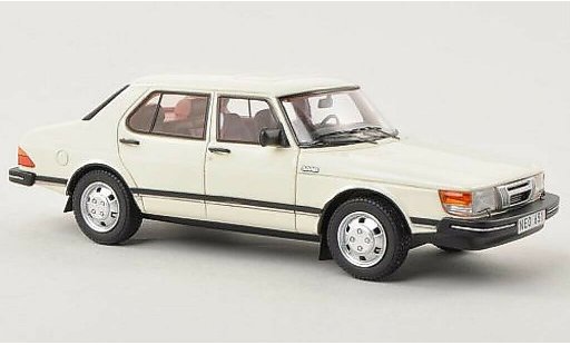 Saab 900 GLi 1/43 Neo blanco 4-Turer 1981 coche miniatura