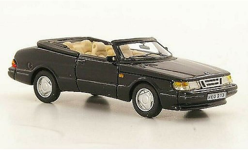 Saab 900 Turbo 1/87 Neo Descapotable negro 1987 coche miniatura