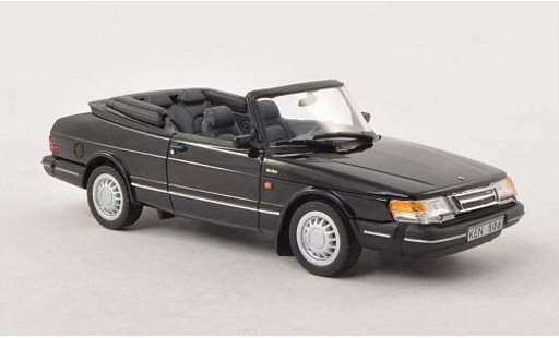 Saab 900 Turbo 1/43 Norev Descapotable negro 1991 coche miniatura