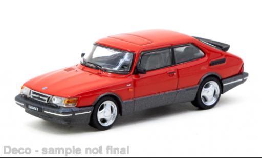 Saab 900 1/64 Tarmac Works Turbo rojo 1:64 coche miniatura