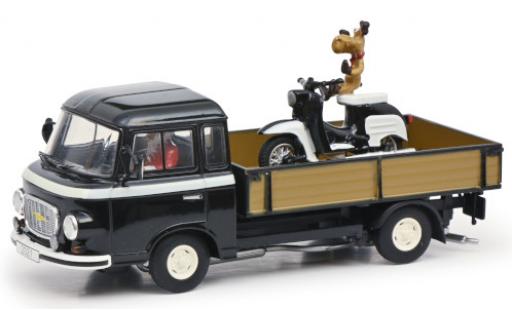 Coche miniatura Barkas B 1000 1/43 Schuco Pritsche Christmas Edition 2021 mit Ladegut und Fahrerfigur Barkas B 1000 1/43 Schuco Pritsche Christmas Edition 2021 mit Ladegut und Fahrerfigur coche miniatura