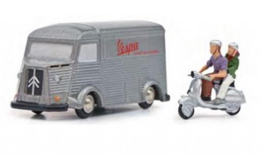 Coche miniatura Citroen Type HY 1/90 Schuco Vespa avec Vespa et figurines Citroen Type HY 1/90 Schuco Vespa avec Vespa et figurines coche miniatura