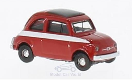 Fiat 500 F 1/87 Schuco rojo/blanco coche miniatura