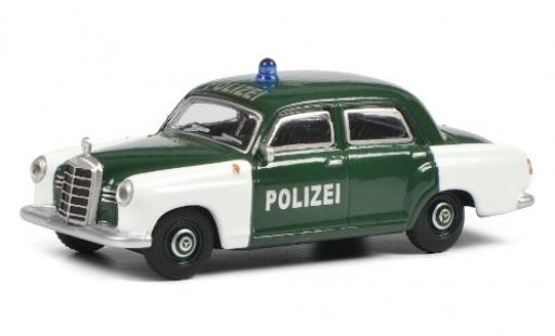 Mercedes 180 1/64 Schuco D Ponton blanco/verde Polizei (D)  coche miniatura