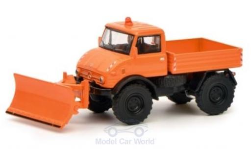 Coche miniatura Mercedes Unimog 1/64 Schuco U406 Winterdienst mit Räumschild Mercedes Unimog 1/64 Schuco U406 Winterdienst mit Räumschild coche miniatura