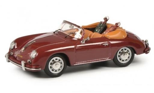 Porsche 356 1/43 Schuco A Cabriolet rojo avec charge Golftaschen coche miniatura