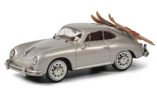 Porsche 356 1/43 Schuco A Coupe gris avec Wasserskiträger et charge coche miniatura