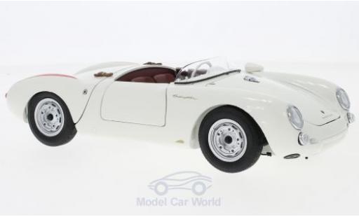 Porsche 550 1/18 Schuco S Spyder blanco Edition 70 Jahre coche miniatura