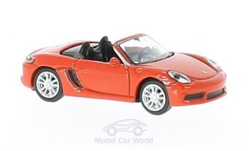 Coche miniatura Porsche Boxster 1/87 Schuco 718 S naranja Porsche Boxster 1/87 Schuco 718 S naranja coche miniatura