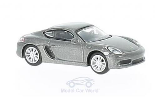 Coche miniatura Porsche Cayman 1/87 Schuco 718 S metalico gris Porsche Cayman 1/87 Schuco 718 S metalico gris coche miniatura