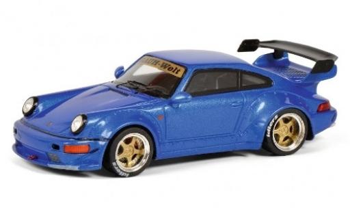 Porsche 964 RWB 1/43 Schuco 911 () RAUH-Welt RWB metalico azul coche miniatura