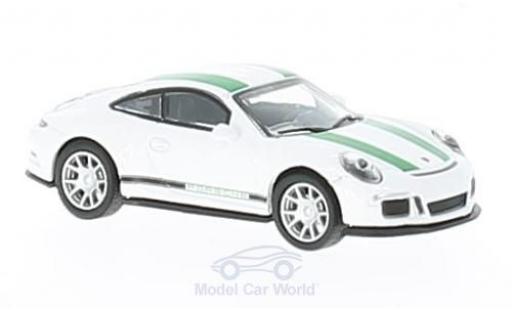 Coche miniatura Porsche 991 R 1/87 Schuco 911 () R blanco/verde Porsche 991 R 1/87 Schuco 911 () R blanco/verde coche miniatura