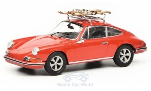 Coche miniatura Porsche 911 1/43 Schuco S rojo mit Skiträger Porsche 911 1/43 Schuco S rojo mit Skiträger coche miniatura