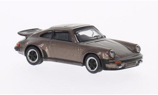 Coche miniatura Porsche 911 1/64 Schuco Turbo 3.0 metalico marron Porsche 911 1/64 Schuco Turbo 3.0 metalico marron coche miniatura