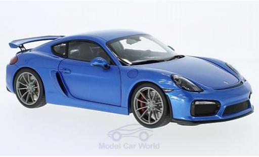 Porsche Cayman GT4 1/18 Schuco GT4 metalico azul coche miniatura
