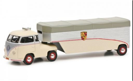 Volkswagen T1 1/64 Schuco Renntransporter beige/gris Continental Motors coche miniatura