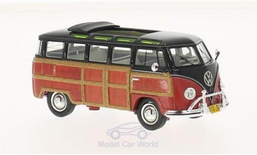 Coche miniatura Volkswagen T1 B 1/43 Schuco Samba negro/Holzoptik Woody Volkswagen T1 B 1/43 Schuco Samba negro/Holzoptik Woody coche miniatura