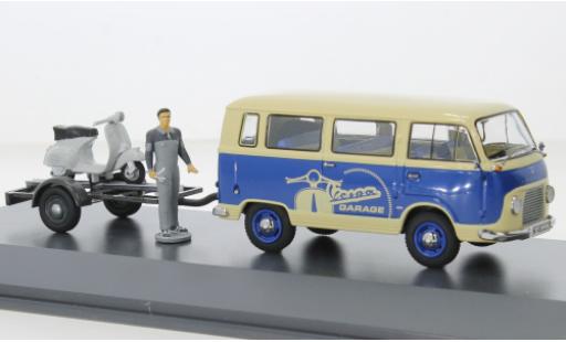 Coche miniatura Ford FK 1/43 Schuco 1000 bus azul/beige Vespa 1953 Ford FK 1/43 Schuco 1000 bus azul/beige Vespa 1953 coche miniatura