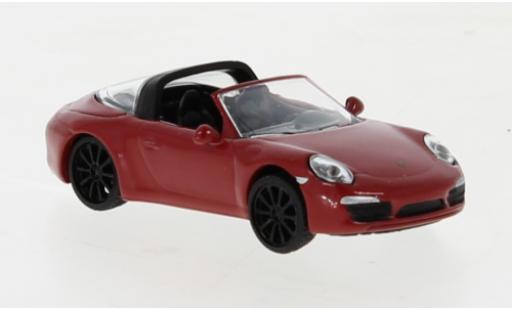 Coche miniatura Porsche 991 Targa 1/87 Schuco 911  4S rojo Porsche 991 Targa 1/87 Schuco 911  4S rojo coche miniatura