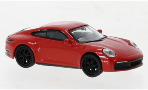 Coche miniatura Porsche 992 S 1/87 Schuco 911  Carrera rouge Porsche 992 S 1/87 Schuco 911  Carrera rouge coche miniatura