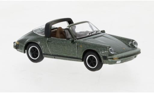 Coche miniatura Porsche 911 1/87 Schuco Carrera 3.2 Targa metallise verde Porsche 911 1/87 Schuco Carrera 3.2 Targa metallise verde coche miniatura