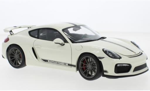 Coche miniatura Porsche Cayman GT4 1/18 Schuco (981) blanche Porsche Cayman GT4 1/18 Schuco (981) blanche coche miniatura