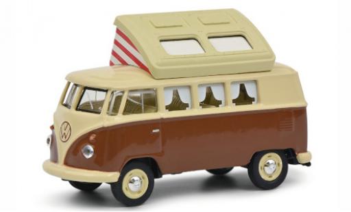 Volkswagen T1 1/64 Schuco Camper beige/marron coche miniatura