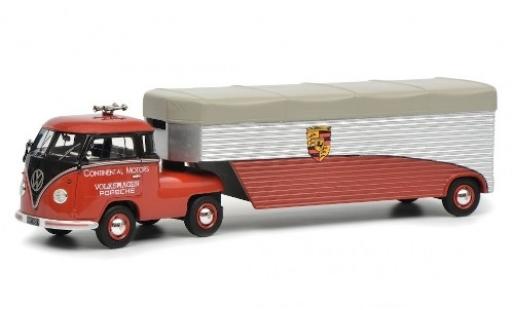 Volkswagen T1 1/64 Schuco Renntransporter rojo/negro Continental Motors coche miniatura