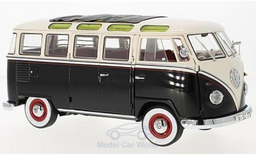 Coche miniatura Volkswagen T1 B 1/18 Schuco Samba negro/blanco 1959 Volkswagen T1 B 1/18 Schuco Samba negro/blanco 1959 coche miniatura